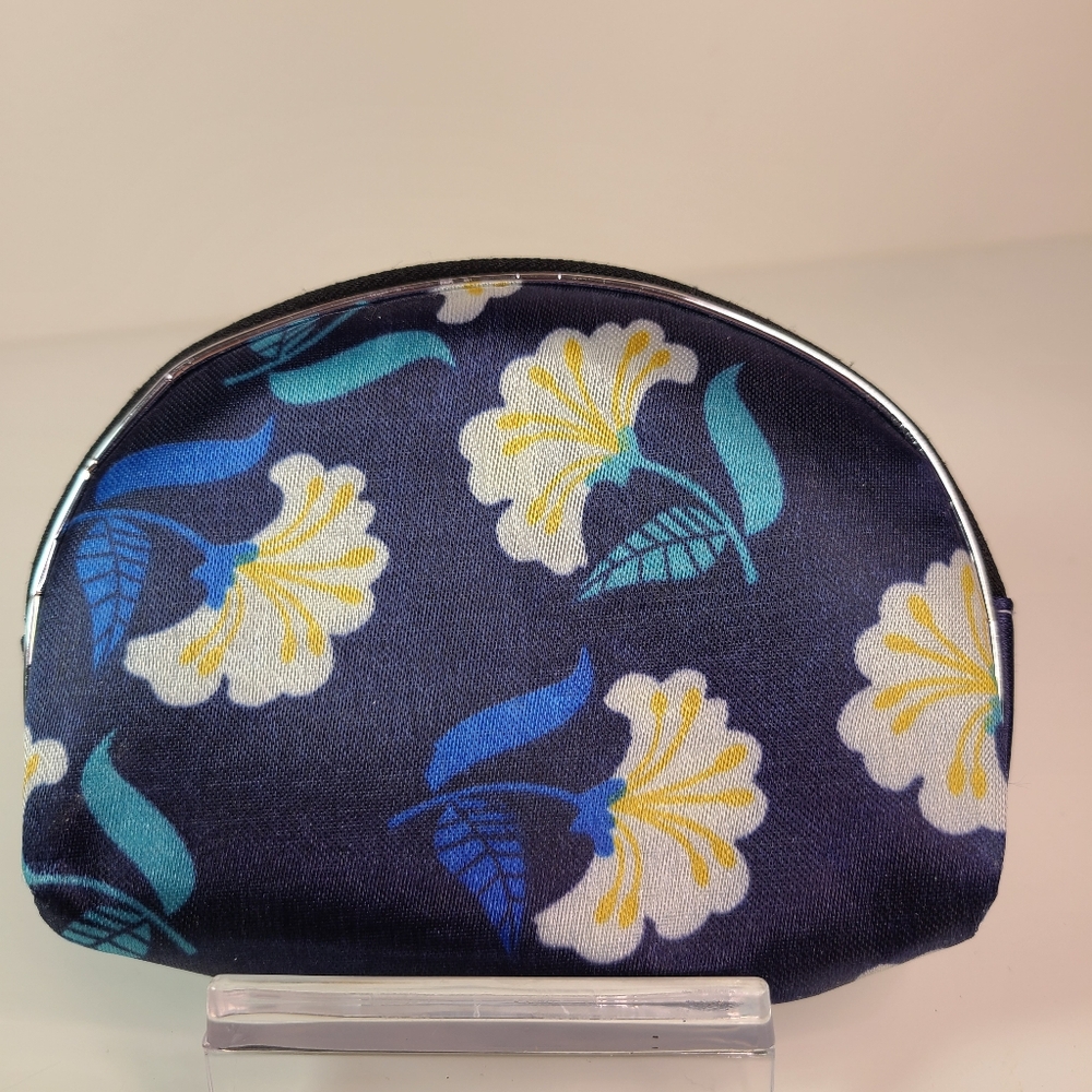 2-25 Floral Navy Blue Coin Purse